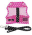 Sunglasses Cool Mesh Dog Harness-Pink and Black Polka Dot Doggie Design