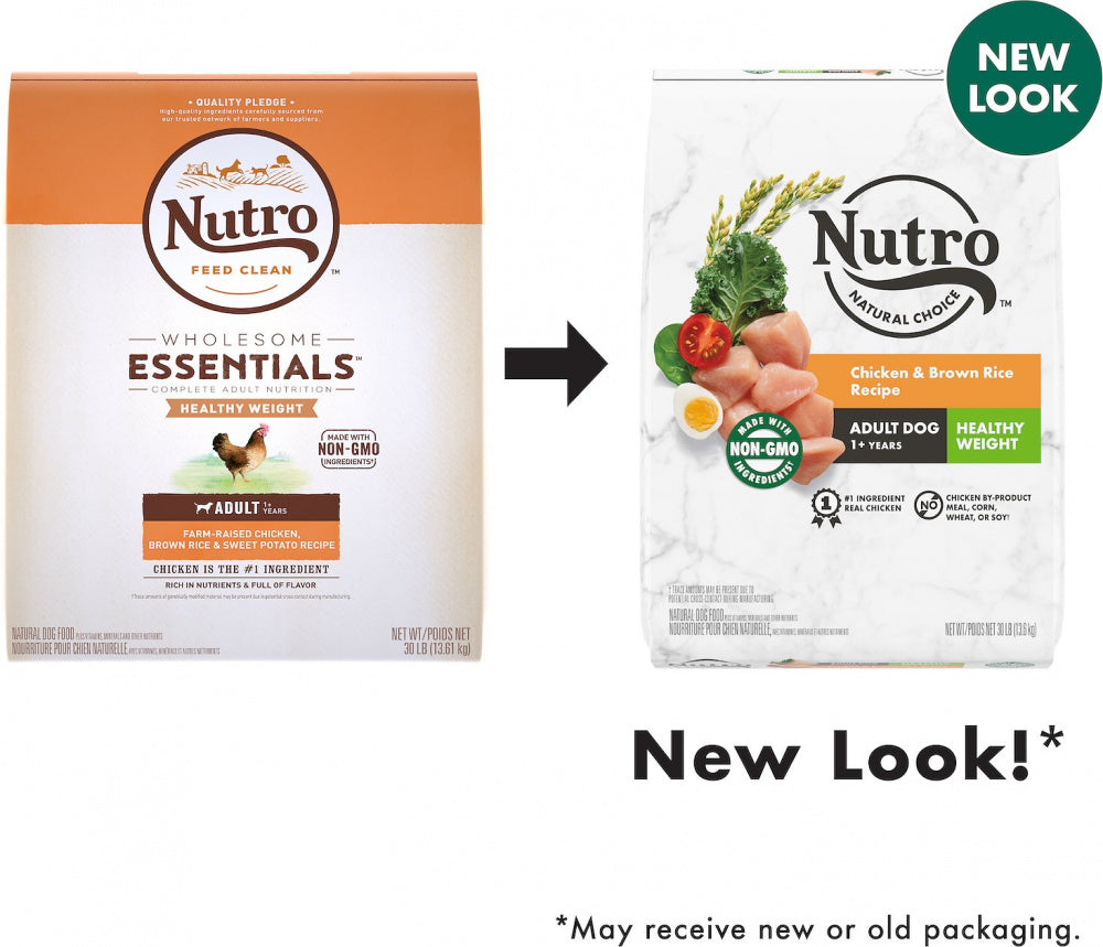 Nutro Wholesome Essentials Healthy Weight Adult Farm-Raised Chicken, Lentils & Sweet Potato Dry Dog Food - Mr Mochas Pet Supplies