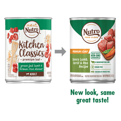 Nutro Premium Loaf Grain Free Savory Lamb, Carrot & Pea Adult Canned Dog Food - Mr Mochas Pet Supplies