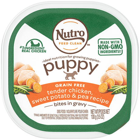 Nutro Puppy Tender Chicken & Rice Recipe Cuts In Gravy Dog Food Trays - Mr Mochas Pet Supplies
