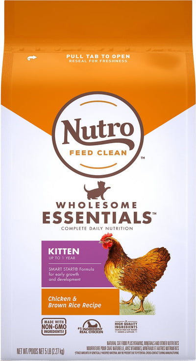 Nutro Wholesome Essentials Farm Raised Kitten Chicken and Brown Rice Dry Cat Food - Mr Mochas Pet Supplies