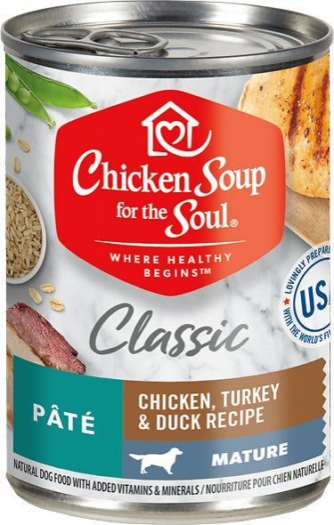 Chicken Soup For The Soul Mature Chicken, Turkey & Duck Recipe Canned Dog Food - Mr Mochas Pet Supplies