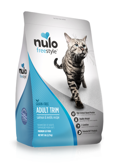 Nulo FreeStyle Adult Trim Grain Free Salmon and Lentils Dry Cat Food - Mr Mochas Pet Supplies