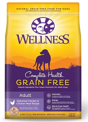 Wellness Complete Health Natural Adult Grain Free Deboned Chicken and Chicken Meal Recipe Dry Dog Food - Mr Mochas Pet Supplies