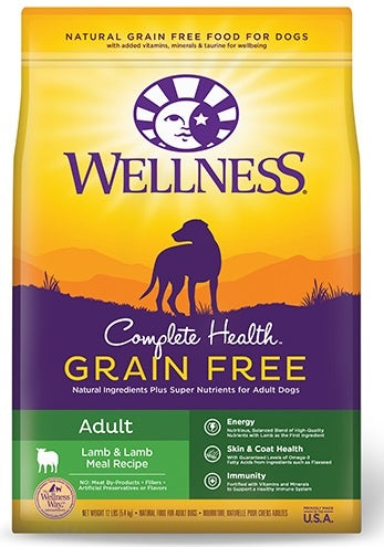 Wellness Grain-Free Complete Health Adult Lamb & Lamb Meal Recipe Dry Dog Food - Mr Mochas Pet Supplies