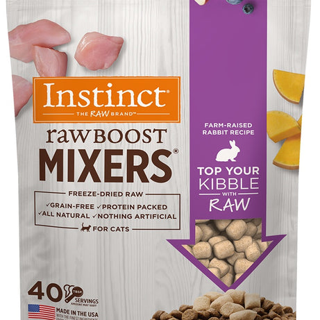 Instinct Raw Boost Mixers Grain Free Rabbit Formula Freeze Dried Cat Food Topper - Mr Mochas Pet Supplies