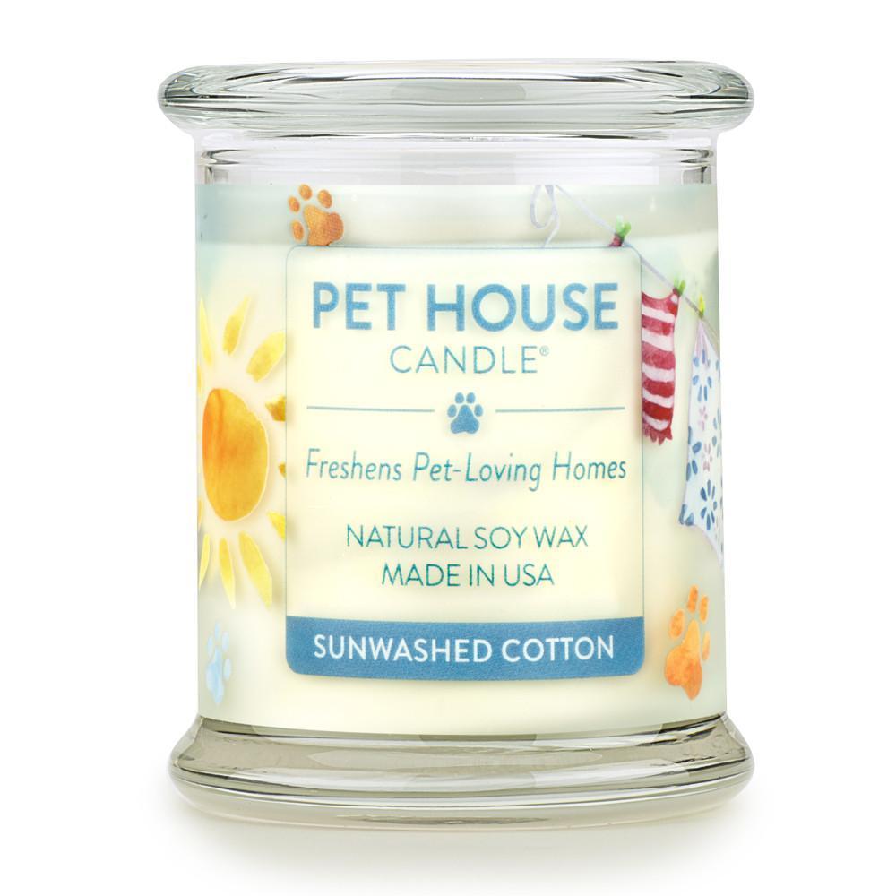 Pet House Candle Sunwashed Cotton 8.5 oz - Mr Mochas Pet Supplies