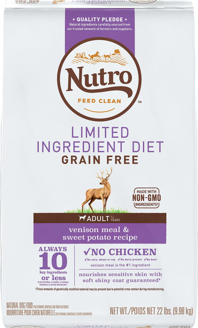 Nutro Limited Ingredient Diet Grain Free Adult Venison and Sweet Potato Dry Dog Food - Mr Mochas Pet Supplies
