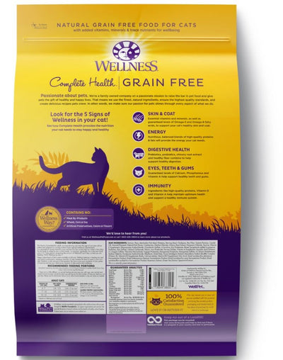 Wellness Complete Health Natural Indoor Adult Grain Free Salmon and Herring Dry Cat Food - Mr Mochas Pet Supplies