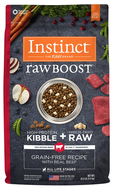 Instinct Raw Boost Grain Free Recipe with Real Beef Natural Dry Dog Food - Mr Mochas Pet Supplies
