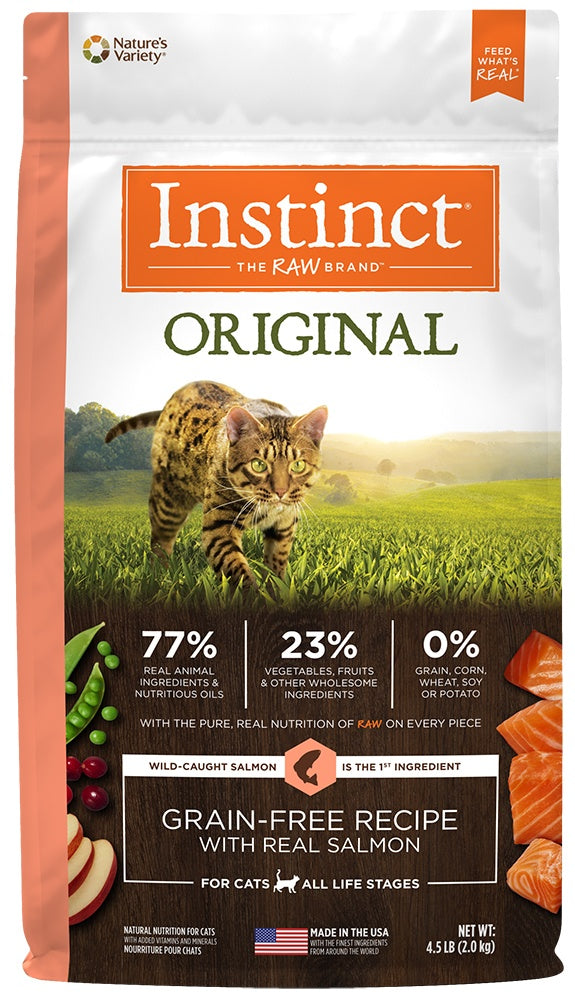 Instinct Original Grain Free Recipe with Real Salmon Natural Dry Cat Food - Mr Mochas Pet Supplies