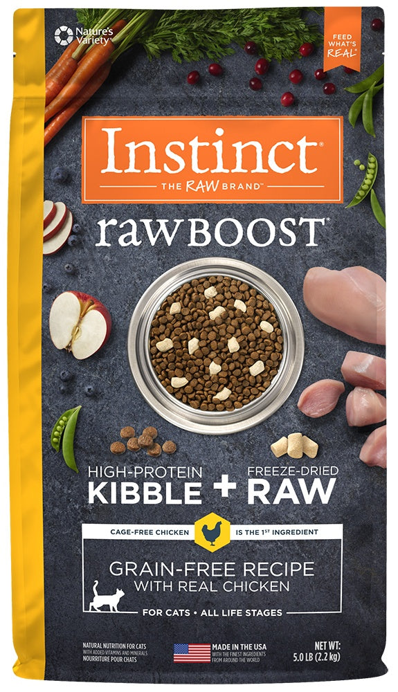 Instinct Raw Boost Grain Free Recipe with Real Chicken Natural Dry Cat Food - Mr Mochas Pet Supplies