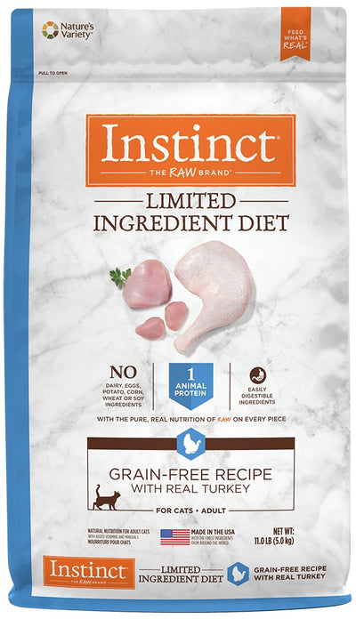 Instinct Limited Ingredient Diet Adult Grain Free Recipe with Real Turkey Natural Dry Cat Food - Mr Mochas Pet Supplies