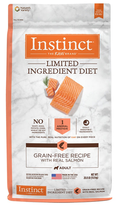 Instinct Limited Ingredient Adult Diet Grain Free Real Salmon Recipe Natural Dry Dog Food - Mr Mochas Pet Supplies