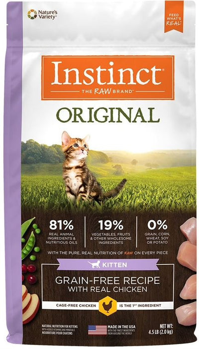 Instinct Original Kitten Grain Free Recipe with Real Chicken Natural Dry Cat Food - Mr Mochas Pet Supplies