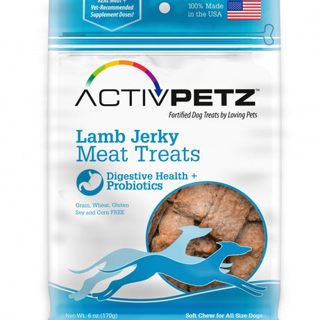 Loving Pets ActivPetz Grain Free Lamb Jerky Digestive Health and Probiotics Dog Treats - Mr Mochas Pet Supplies