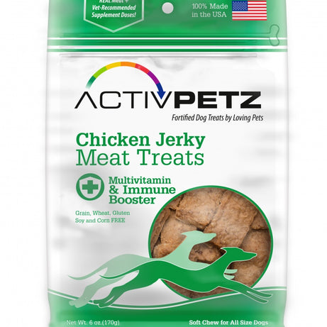 Loving Pets ActivPetz Grain Free Chicken Jerky Multivitamin and Immune Maintenance Dog Treats - Mr Mochas Pet Supplies