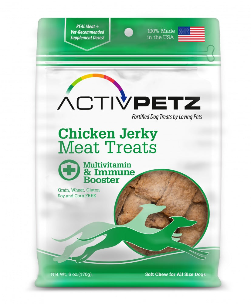 Loving Pets ActivPetz Grain Free Chicken Jerky Multivitamin and Immune Maintenance Dog Treats - Mr Mochas Pet Supplies