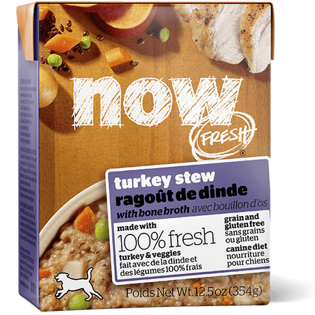 Petcurean Now! Fresh Grain Free Turkey Stew with Bone Broth Wet Dog Food - Mr Mochas Pet Supplies