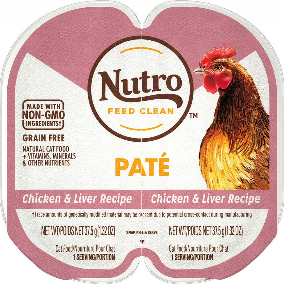 Nutro Perfect Portions Adult Grain Free Chicken & Liver Pate Wet Cat Food Trays - Mr Mochas Pet Supplies