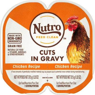 Nutro Perfect Portions Grain Free Cuts In Gravy Real Chicken Recipe Wet Cat Food Trays - Mr Mochas Pet Supplies