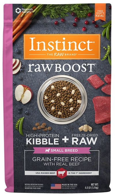 Instinct Grain Free Raw Boost Small Breed Recipe with Real Beef Dry Dog Food - Mr Mochas Pet Supplies