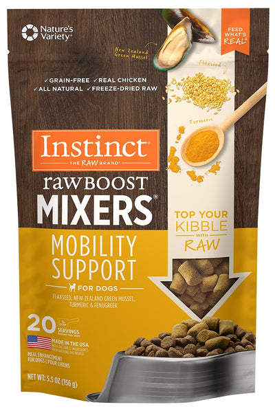 Instinct Grain Free Freeze Dried Raw Boost Mixers Mobility Support Recipe Dog Food Topper - Mr Mochas Pet Supplies