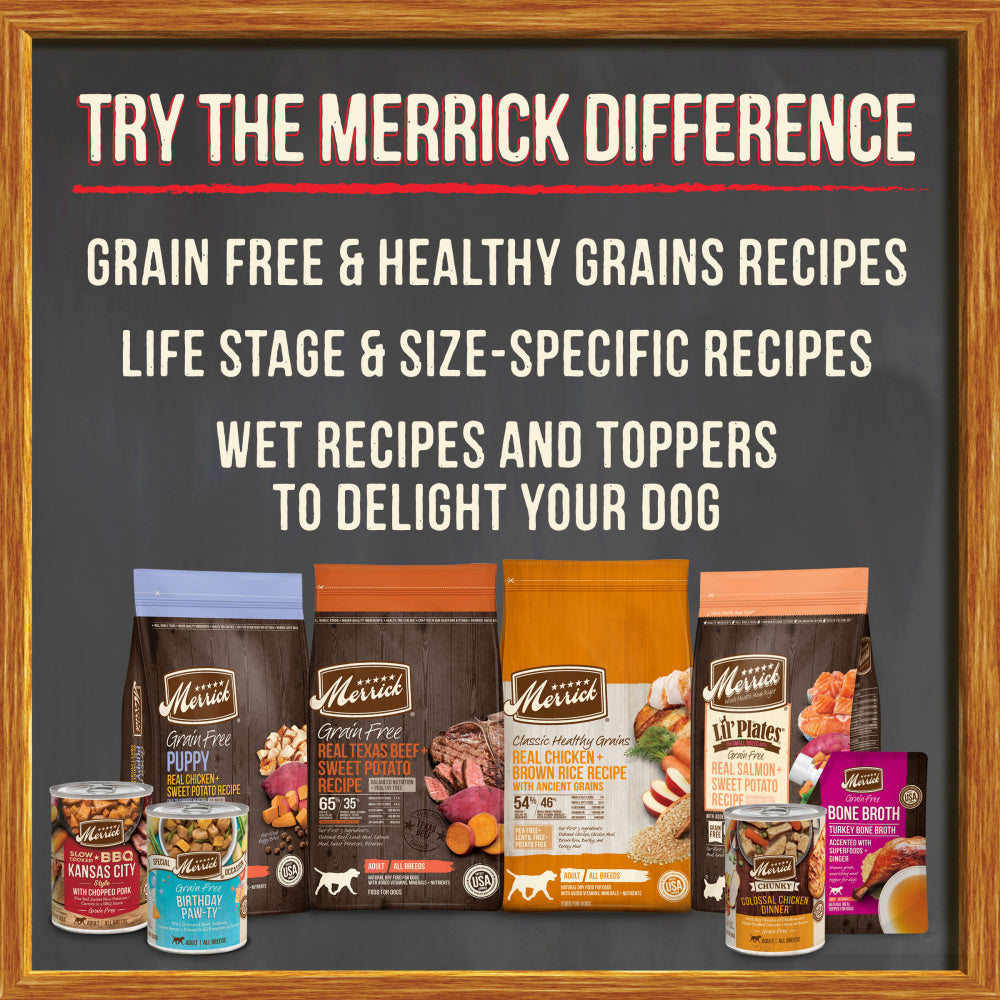 Merrick Grain Free Puppy Plate Beef Recipe Canned Puppy Food - Mr Mochas Pet Supplies