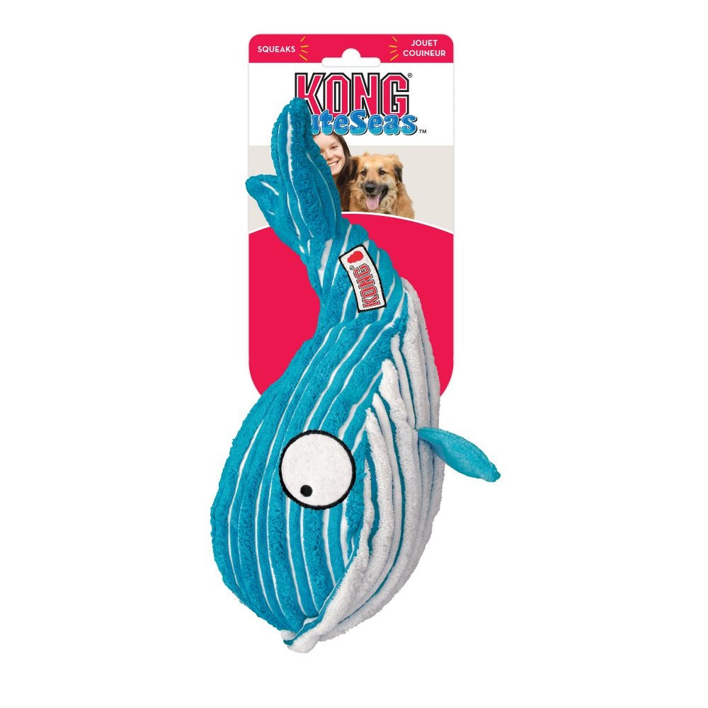 KONG CuteSeas Whale Crinkle Dog Toy - Mr Mochas Pet Supplies