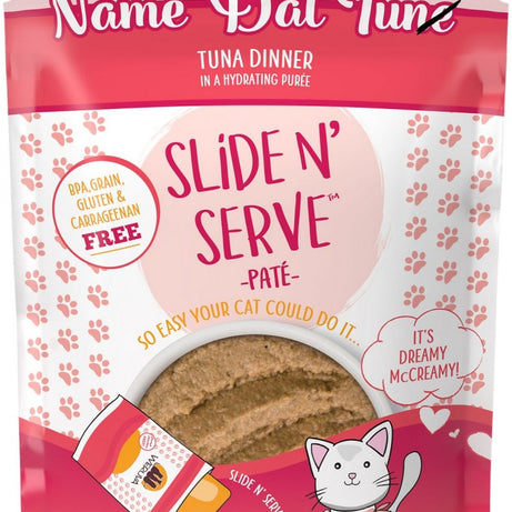 Weruva Slide N' Serve Grain Free Name 'Dat Tuna Tuna Dinner Wet Cat Food Pouch - Mr Mochas Pet Supplies