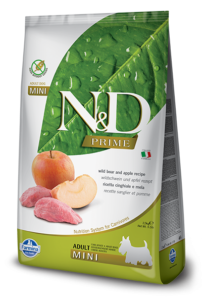 Farmina N&D Natural & Delicious Grain Free Mini Adult Wild Boar & Apple Dry Dog Food - Mr Mochas Pet Supplies