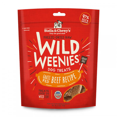 Stella & Chewy's Wild Weenies Grain Free Beef Recipe Freeze Dried Raw Dog Treats - Mr Mochas Pet Supplies