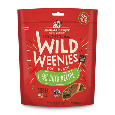 Stella & Chewy's Wild Weenies Grain Free Duck Recipe Freeze Dried Raw Dog Treats - Mr Mochas Pet Supplies