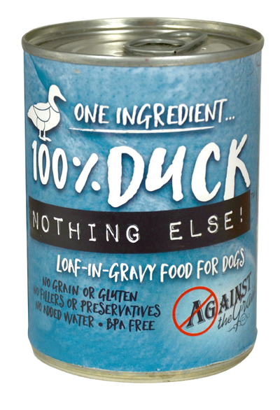 Against the Grain Nothing Else Grain Free One Ingredient 100% Duck Canned Dog Food - Mr Mochas Pet Supplies