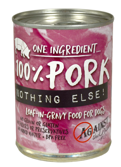 Against the Grain Nothing Else Grain Free One Ingredient 100% Pork Canned Dog Food - Mr Mochas Pet Supplies