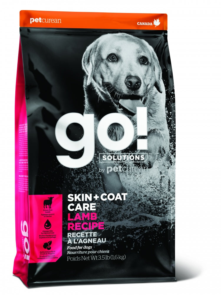 Petcurean Go! Solutions Skin + Coat Care Lamb Recipe Dry Dog Food - Mr Mochas Pet Supplies