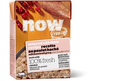 Petcurean NOW! Fresh Grain Free Minced Chicken Recipe with Bone Broth Wet Cat Food - Mr Mochas Pet Supplies
