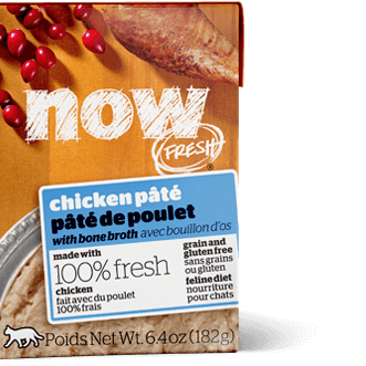 Petcurean NOW! Fresh Grain Free Chicken Pate with Bone Broth Wet Cat Food - Mr Mochas Pet Supplies