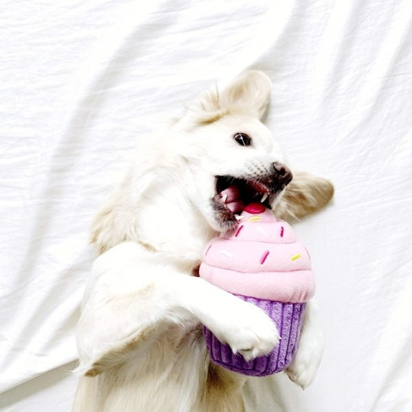ZippyPaws Pink Cupcake Plush Dog Toy - Mr Mochas Pet Supplies