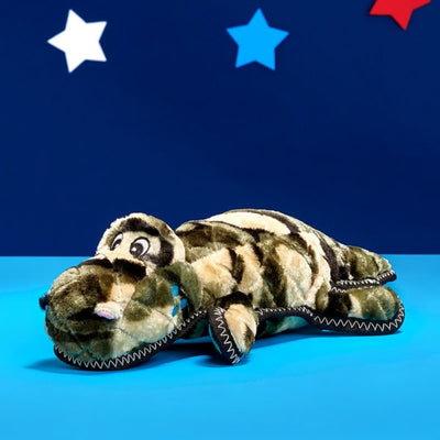 ZippyPaws Z-Stitch Camron the Camo Gator Plush Dog Toy - Mr Mochas Pet Supplies