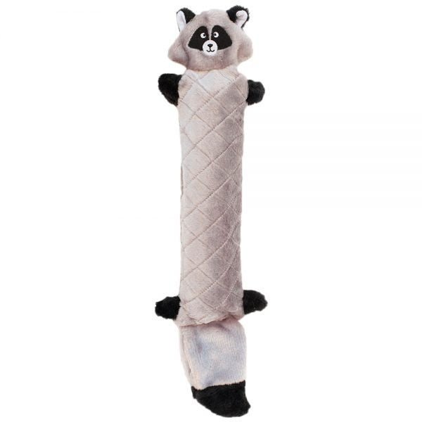 ZippyPaws Jigglerz No Stuffing Raccoon Plush Dog Toy - Mr Mochas Pet Supplies