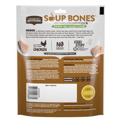 Rachael Ray Nutrish Soup Bones Chicken & Veggies Recipe Dog Treats - Mr Mochas Pet Supplies