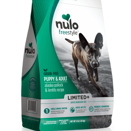 Nulo FreeStyle Limited+ Grain Free Alaska Pollock & Lentils Recipe Puppy & Adult Dry Dog Food - Mr Mochas Pet Supplies