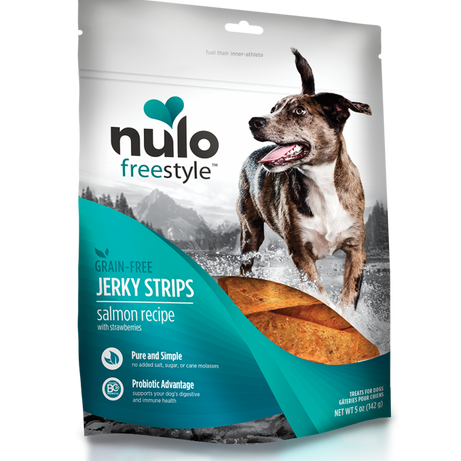 Nulo Freestyle Grain Free Salmon & Strawberries Recipe Jerky Dog Treats - Mr Mochas Pet Supplies