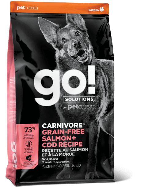 Petcurean GO! Solutions Carnivore Grain Free Salmon & Cod Recipe Dry Dog Food - Mr Mochas Pet Supplies