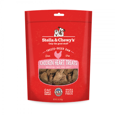 Stella & Chewy's Freeze Dried Raw Chicken Hearts Dog Treats - Mr Mochas Pet Supplies
