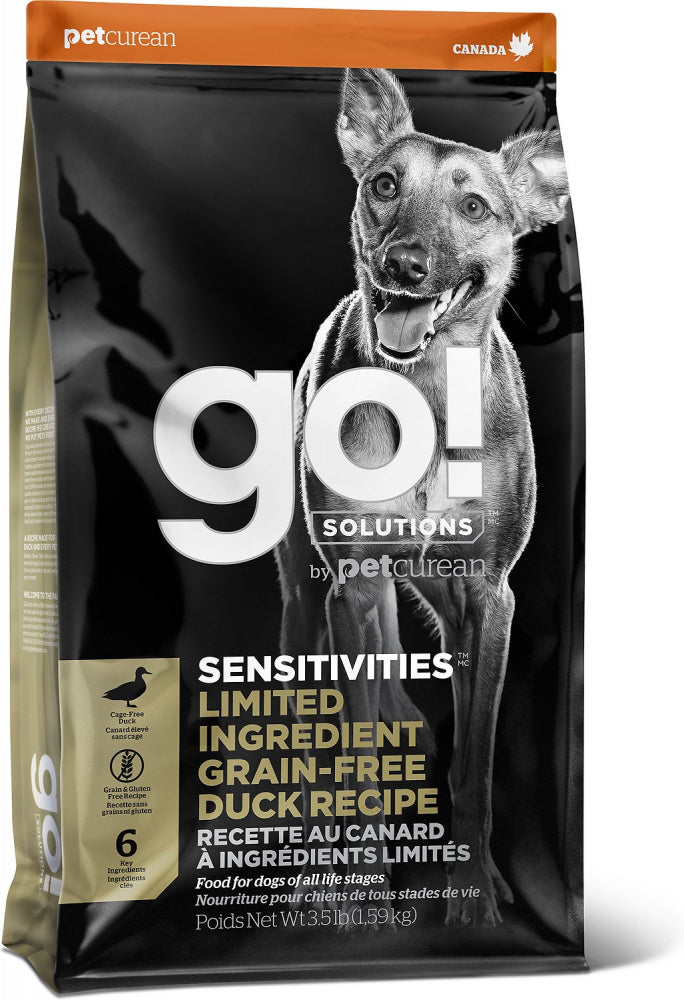 Petcurean GO! Solutions Sensitivies Grain Free Duck Recipe Dry Dog Food - Mr Mochas Pet Supplies