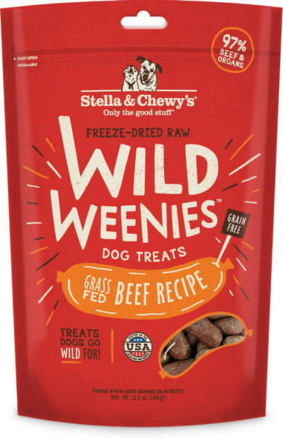 Stella & Chewy's Wild Weenies Raw Beef Freeze Dried Raw Dog Treats - Mr Mochas Pet Supplies