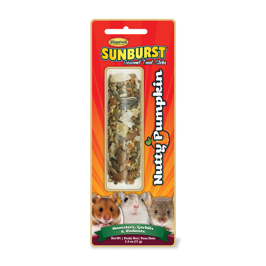 Higgins Sunburst Gourmet Treat Sticks Nutty Pumpkin - Mr Mochas Pet Supplies