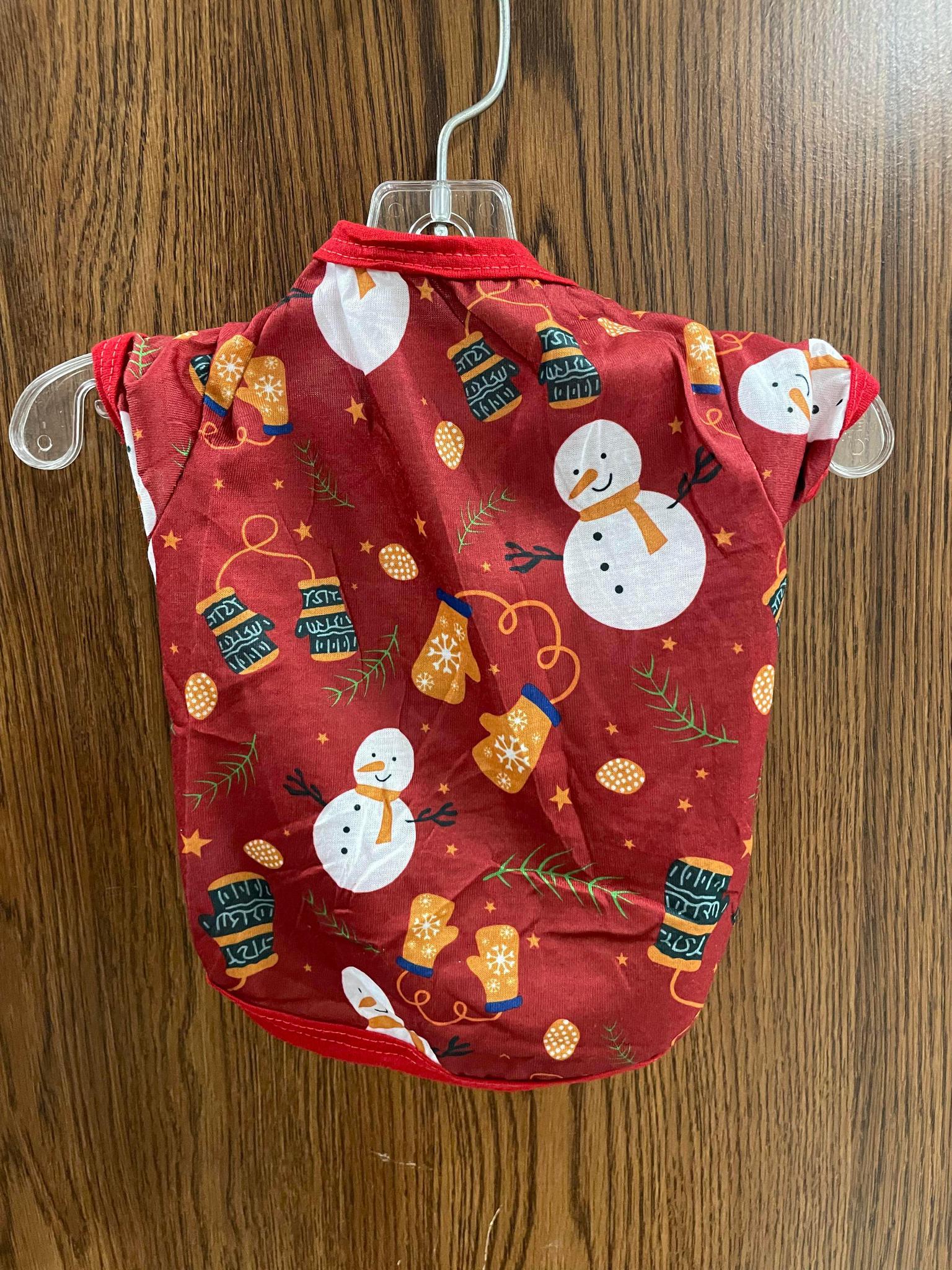 Snowman red pattern Tshirt